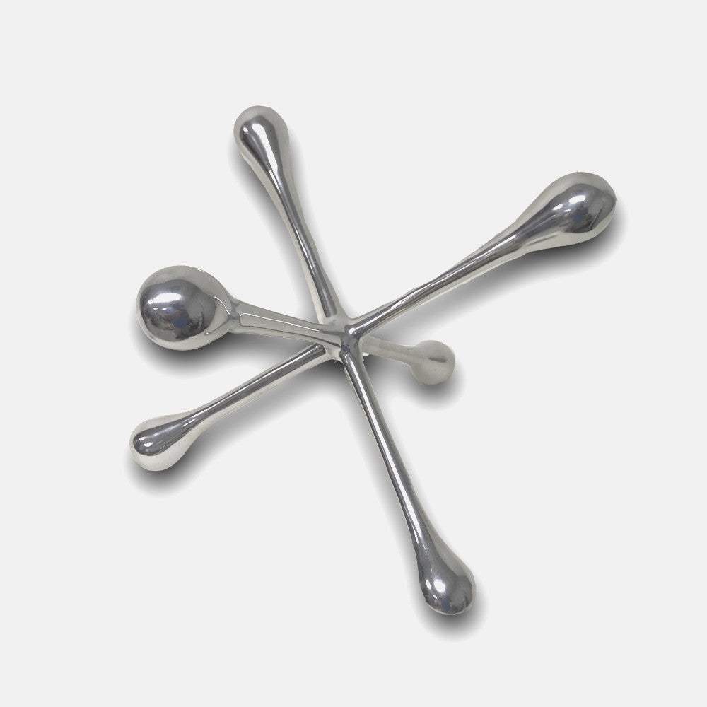 12" Silver Finish Extra Large Decorative Jack - Homeroots - Flyclothing LLC