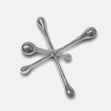 12" Silver Finish Extra Large Decorative Jack - Homeroots - Flyclothing LLC