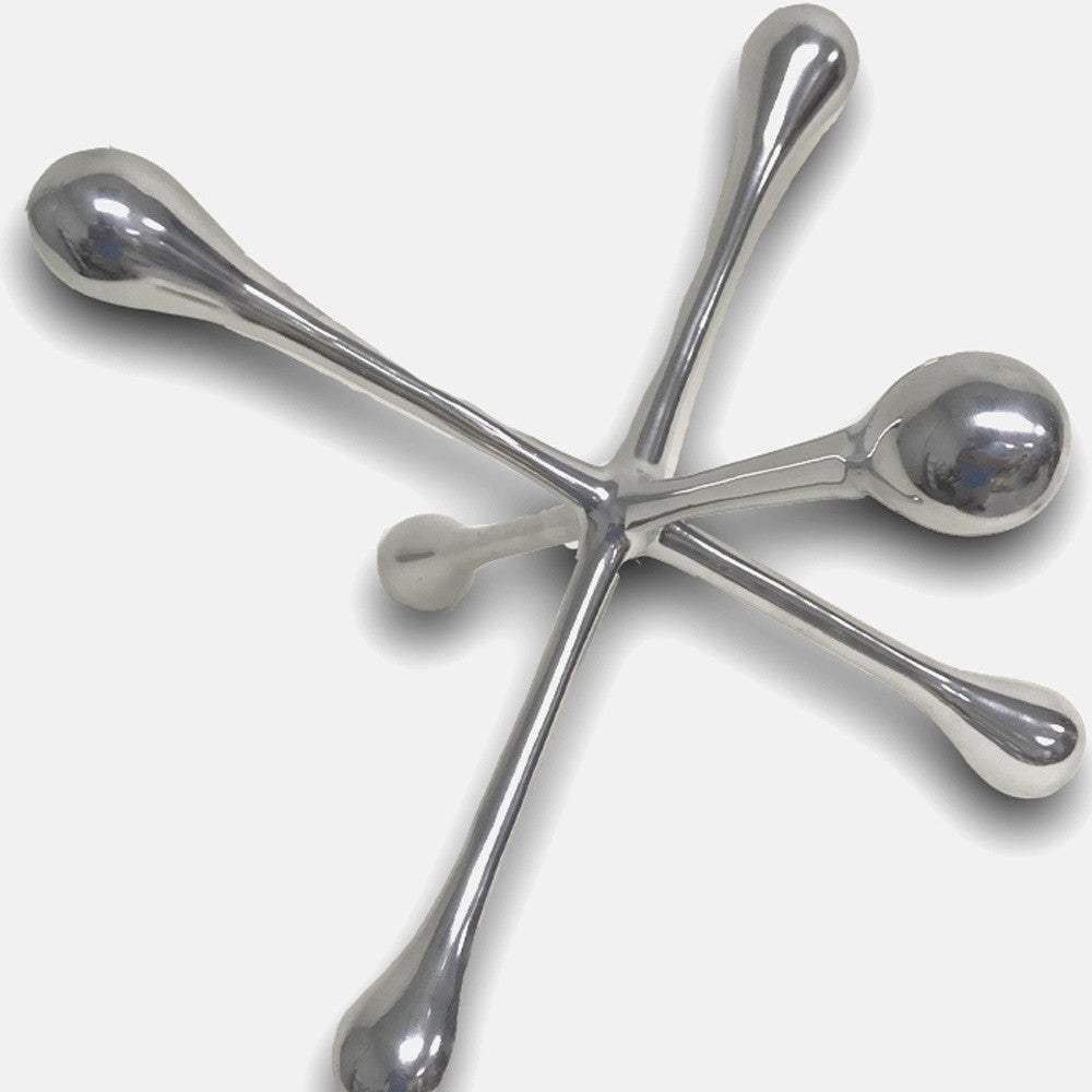 12" Silver Finish Extra Large Decorative Jack - Homeroots - Flyclothing LLC
