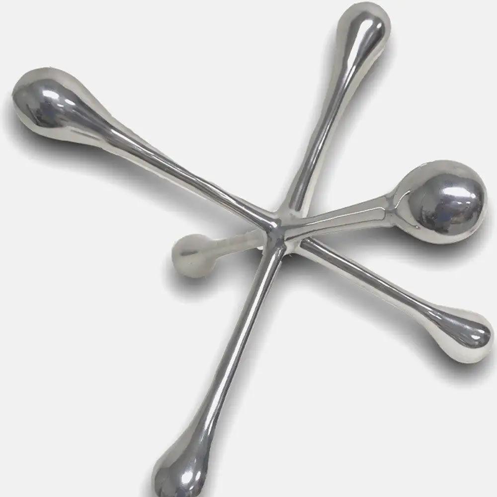 12" Silver Finish Extra Large Decorative Jack - Homeroots