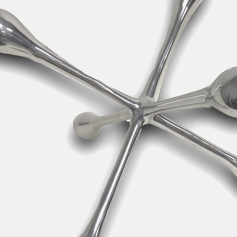 12" Silver Finish Extra Large Decorative Jack - Homeroots - Flyclothing LLC