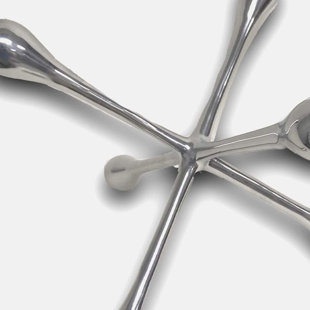 12" Silver Finish Extra Large Decorative Jack - Homeroots - Flyclothing LLC