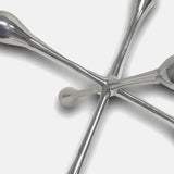 12" Silver Finish Extra Large Decorative Jack - Homeroots