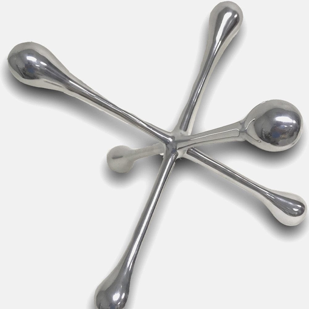 12" Silver Finish Extra Large Decorative Jack - Homeroots - Flyclothing LLC