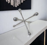 12" Silver Finish Extra Large Decorative Jack - Homeroots