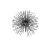 8" Silver Metal Spiky Sphere Tabletop Sculpture - Homeroots - Flyclothing LLC