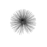 8" Silver Metal Spiky Sphere Tabletop Sculpture - Homeroots - Flyclothing LLC