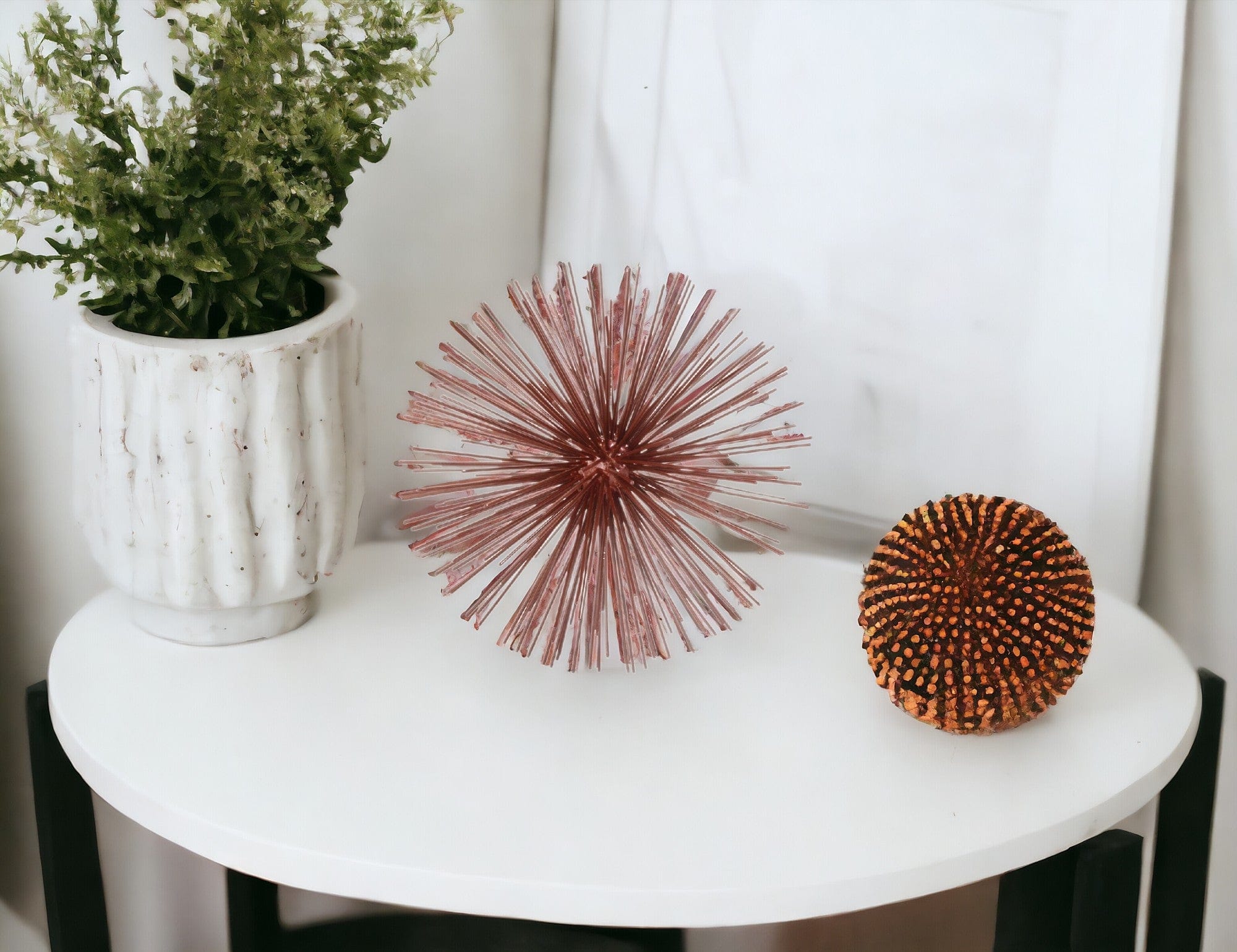 10" X 10" X 10" Red Large Spiked Sphere - Homeroots - Flyclothing LLC