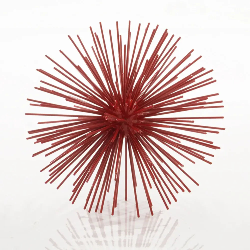 8" X 8" X 8" Red Medium Spiked Sphere - Homeroots - Flyclothing LLC