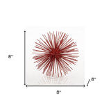8" X 8" X 8" Red Medium Spiked Sphere - Homeroots