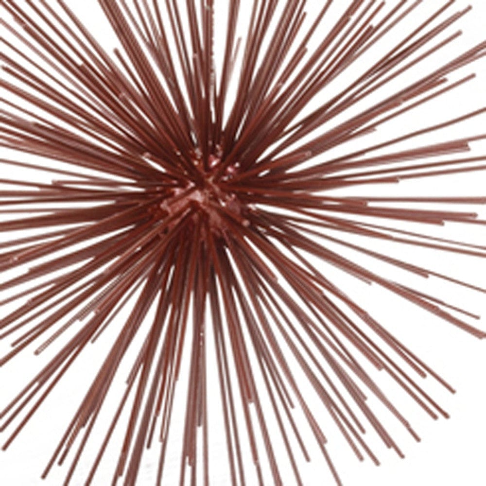 8" X 8" X 8" Red Medium Spiked Sphere - Homeroots