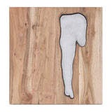 13" X 13" X 1" Silver Natural Wood And Metal Wall Tile - Homeroots - Flyclothing LLC