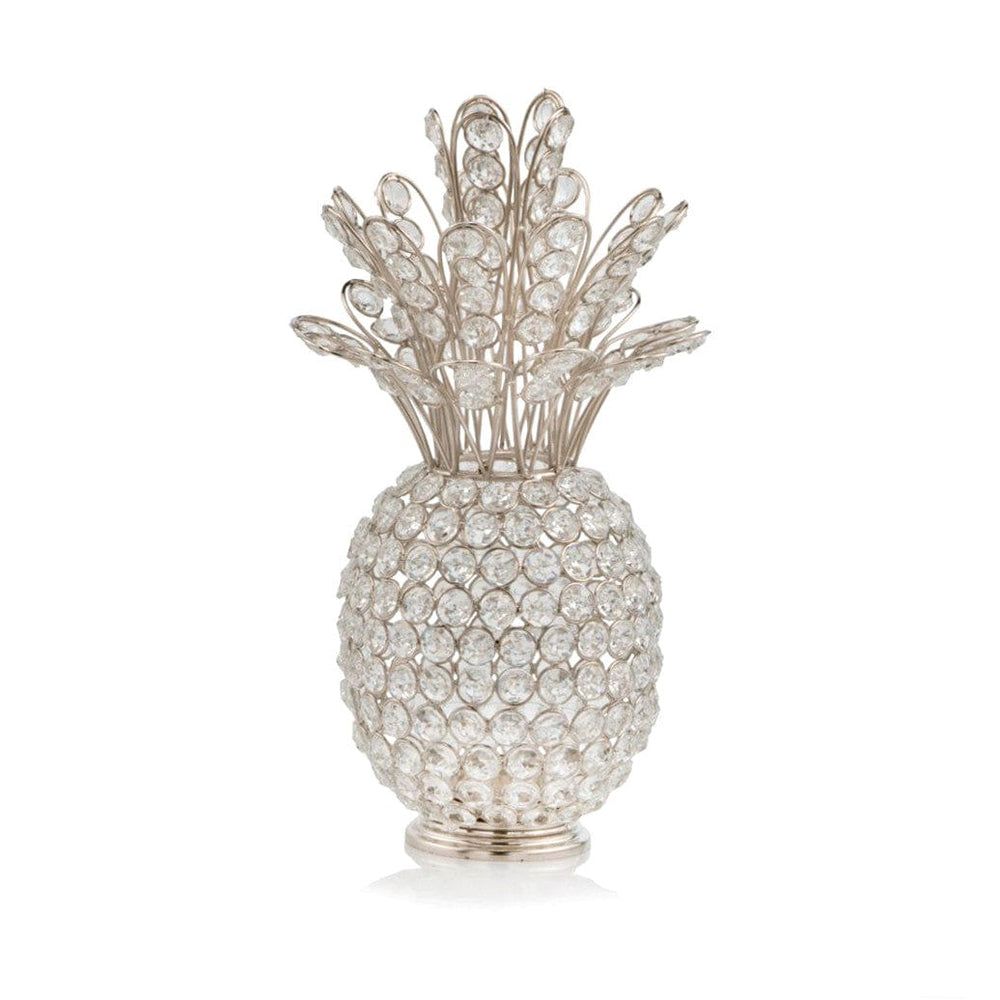 13" Silver Metal Decorative Pineapple - Homeroots