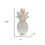 13" Silver Metal Decorative Pineapple - Homeroots
