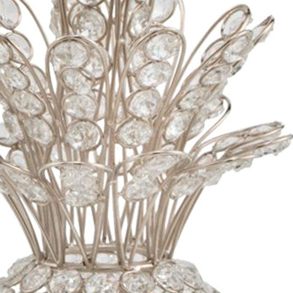 13" Silver Metal Decorative Pineapple - Homeroots - Flyclothing LLC