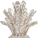 13" Silver Metal Decorative Pineapple - Homeroots