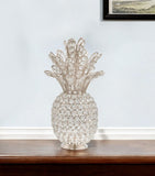 13" Silver Metal Decorative Pineapple - Homeroots