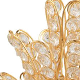 13" Gold and Faux Crystal Pineapple Tabletop Sculpture - Homeroots