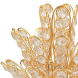 13" Gold and Faux Crystal Pineapple Tabletop Sculpture - Homeroots