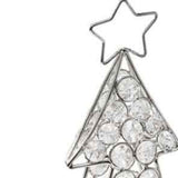 16" Silver Faux Crystal Christmas Figurine - Homeroots - Flyclothing LLC