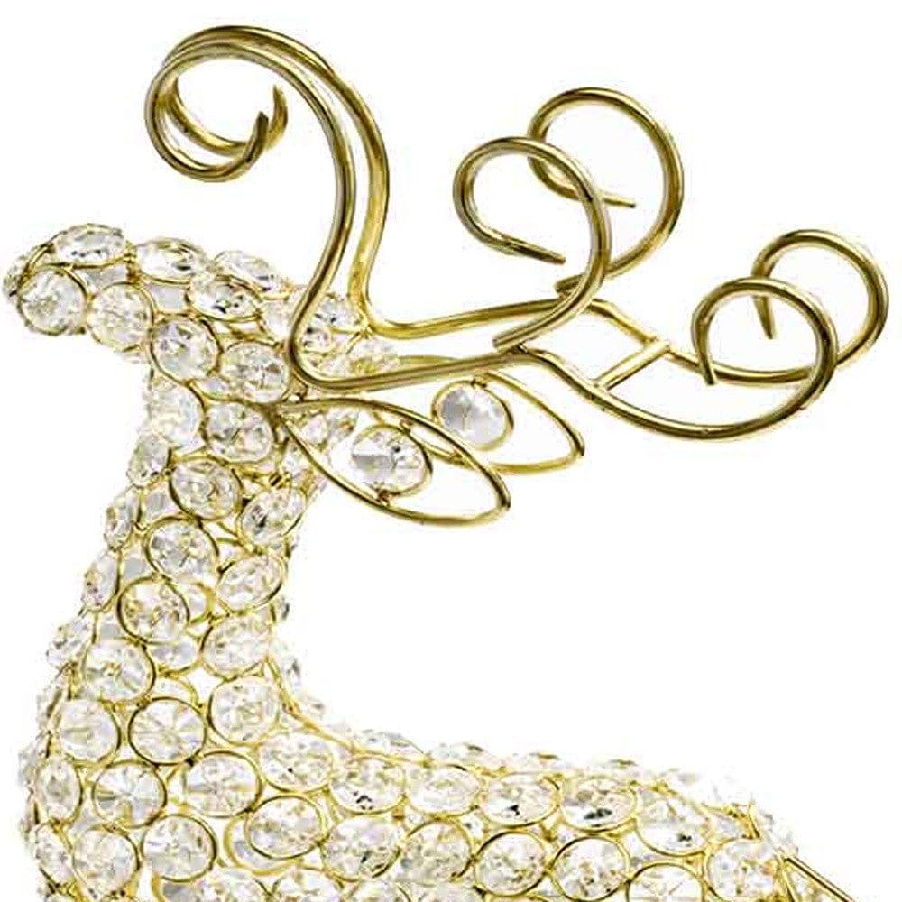 19" Gold Metal Reindeer Figurine - Homeroots - Flyclothing LLC