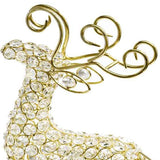 19" Gold Metal Reindeer Figurine - Homeroots