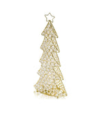 16" Glam Gold And Faux Crystal Christmas Tree - Homeroots - Flyclothing LLC