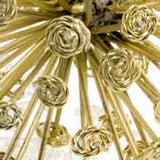 6.5" X 6.5" X 6.5" Gold Starburst Spheres Set Of 2 - Homeroots