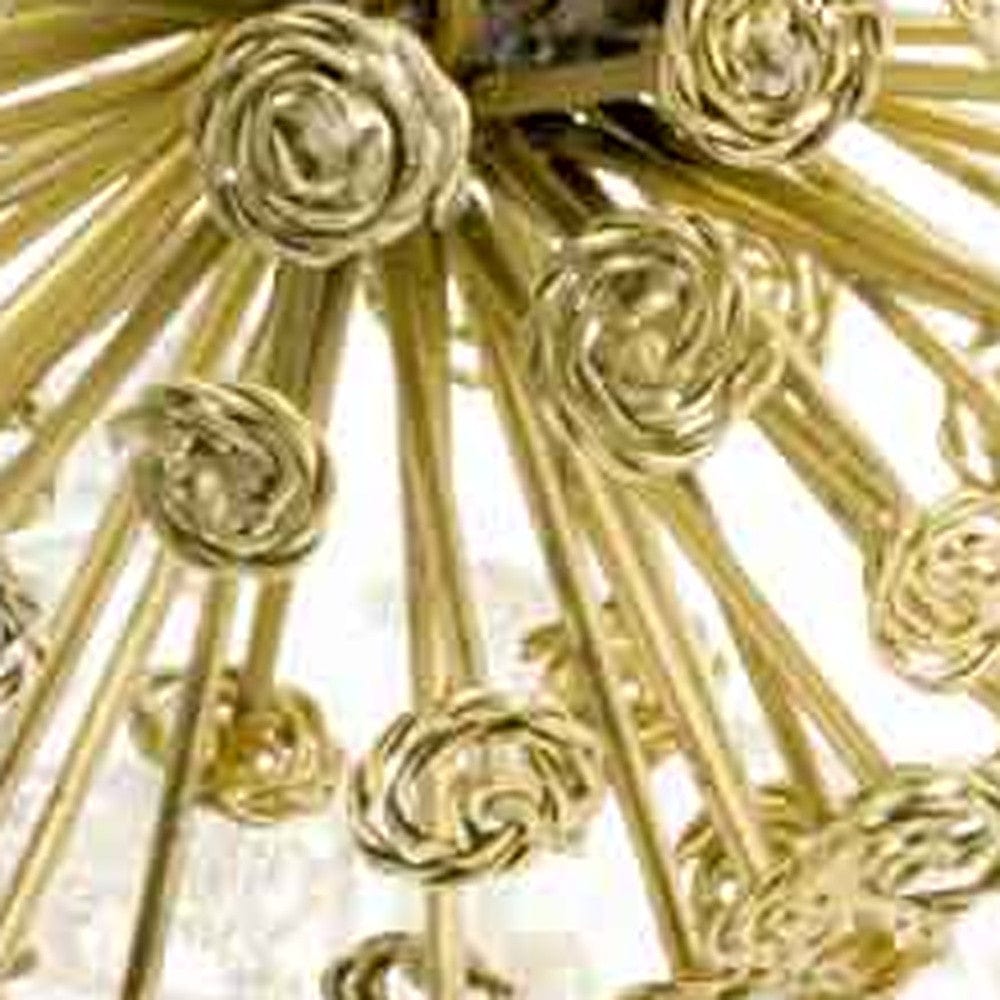 6.5" X 6.5" X 6.5" Gold Starburst Spheres Set Of 2 - Homeroots