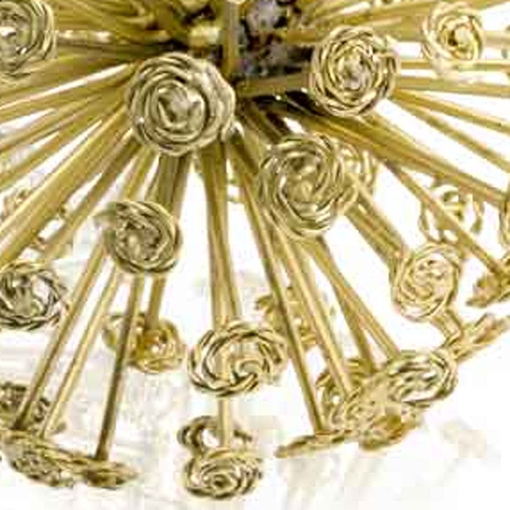 6.5" X 6.5" X 6.5" Gold Starburst Spheres Set Of 2 - Homeroots - Flyclothing LLC