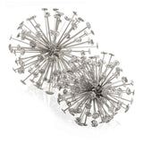 6.5" X 6.5" X 6.5" Silver Starburst Spheres Set Of 2 - Homeroots - Flyclothing LLC