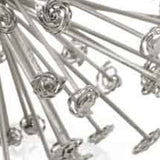 6.5" X 6.5" X 6.5" Silver Starburst Spheres Set Of 2 - Homeroots - Flyclothing LLC