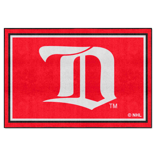 NHLRETRO Detroit Red Wings 5ft. x 8 ft. Plush Area Rug - Detroit Red Wings