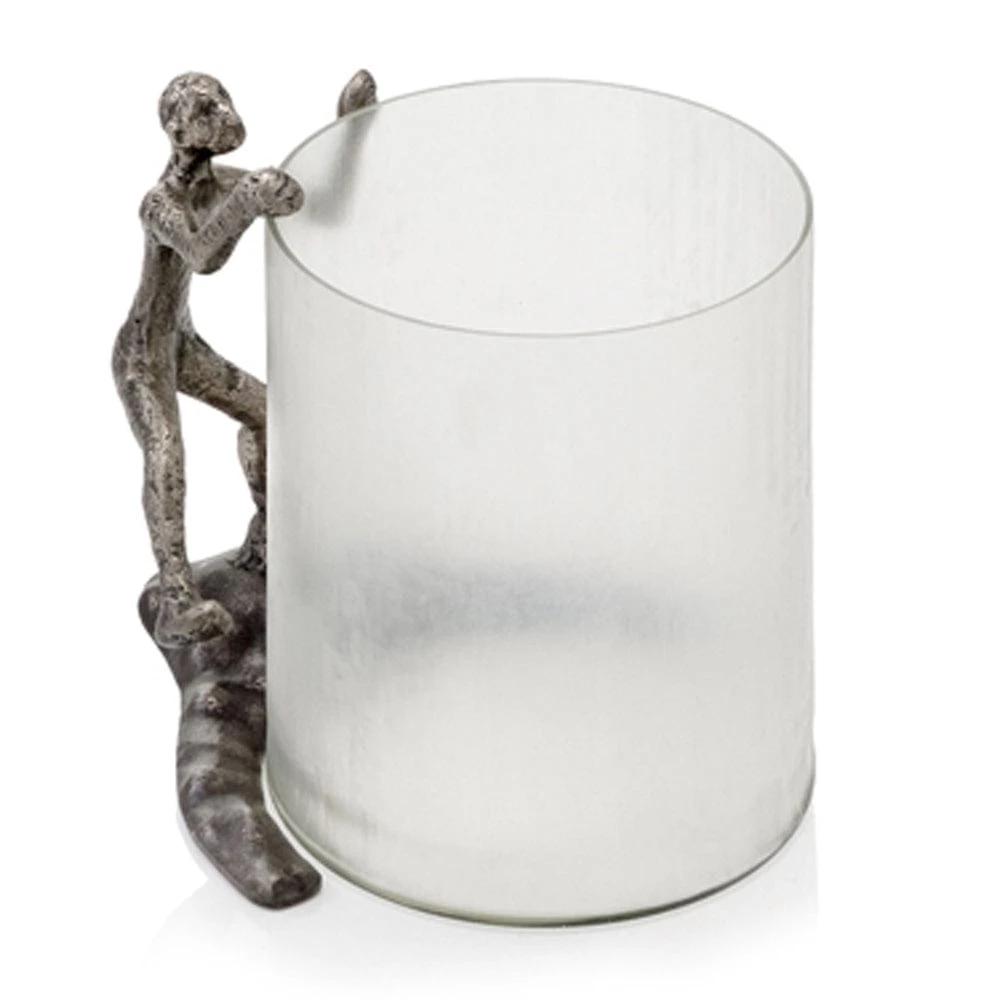 10" Silver Aluminum Tabletop Sculpture - Homeroots