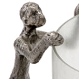 10" Silver Aluminum Tabletop Sculpture - Homeroots