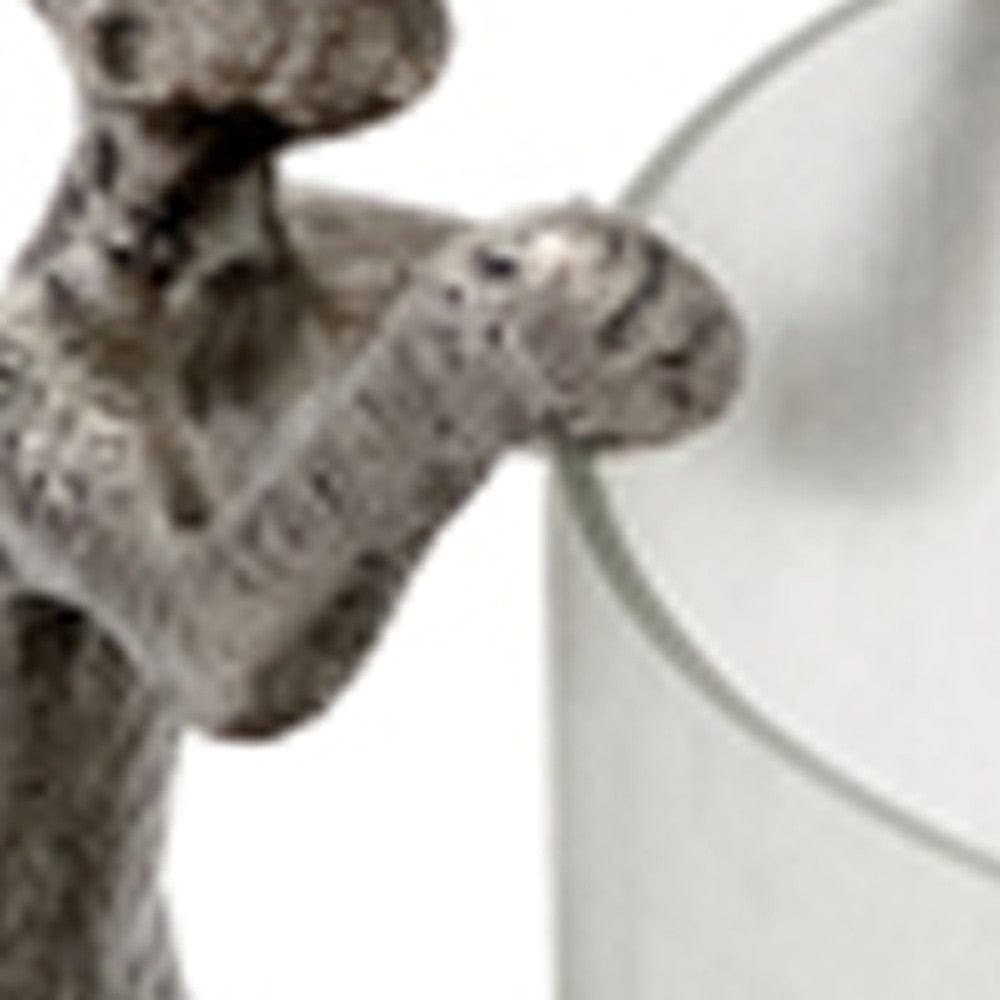 10" Silver Aluminum Tabletop Sculpture - Homeroots - Flyclothing LLC