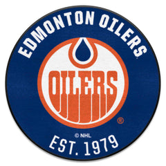 NHLRETRO Edmonton Oilers Roundel Rug - 27in. Diameter - Edmonton Oilers