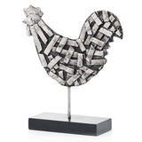 11" Black and Silver Aluminum Tabletop Sculpture - Homeroots