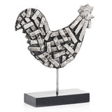 11" Black and Silver Aluminum Tabletop Sculpture - Homeroots - Flyclothing LLC