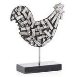 11" Black and Silver Aluminum Tabletop Sculpture - Homeroots