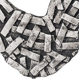 11" Black and Silver Aluminum Tabletop Sculpture - Homeroots
