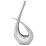 20" Aluminum Silver Modern Abstract Table Vase - Homeroots