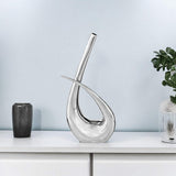 20" Aluminum Silver Modern Abstract Table Vase - Homeroots - Flyclothing LLC