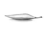 36" Silver Aluminum Leaf Shaped Centerpiece Bowl - Homeroots