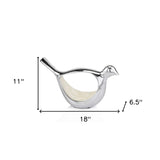 11" Silver Buffed Aluminum Tabletop Sculpture - Homeroots