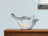 11" Silver Buffed Aluminum Tabletop Sculpture - Homeroots