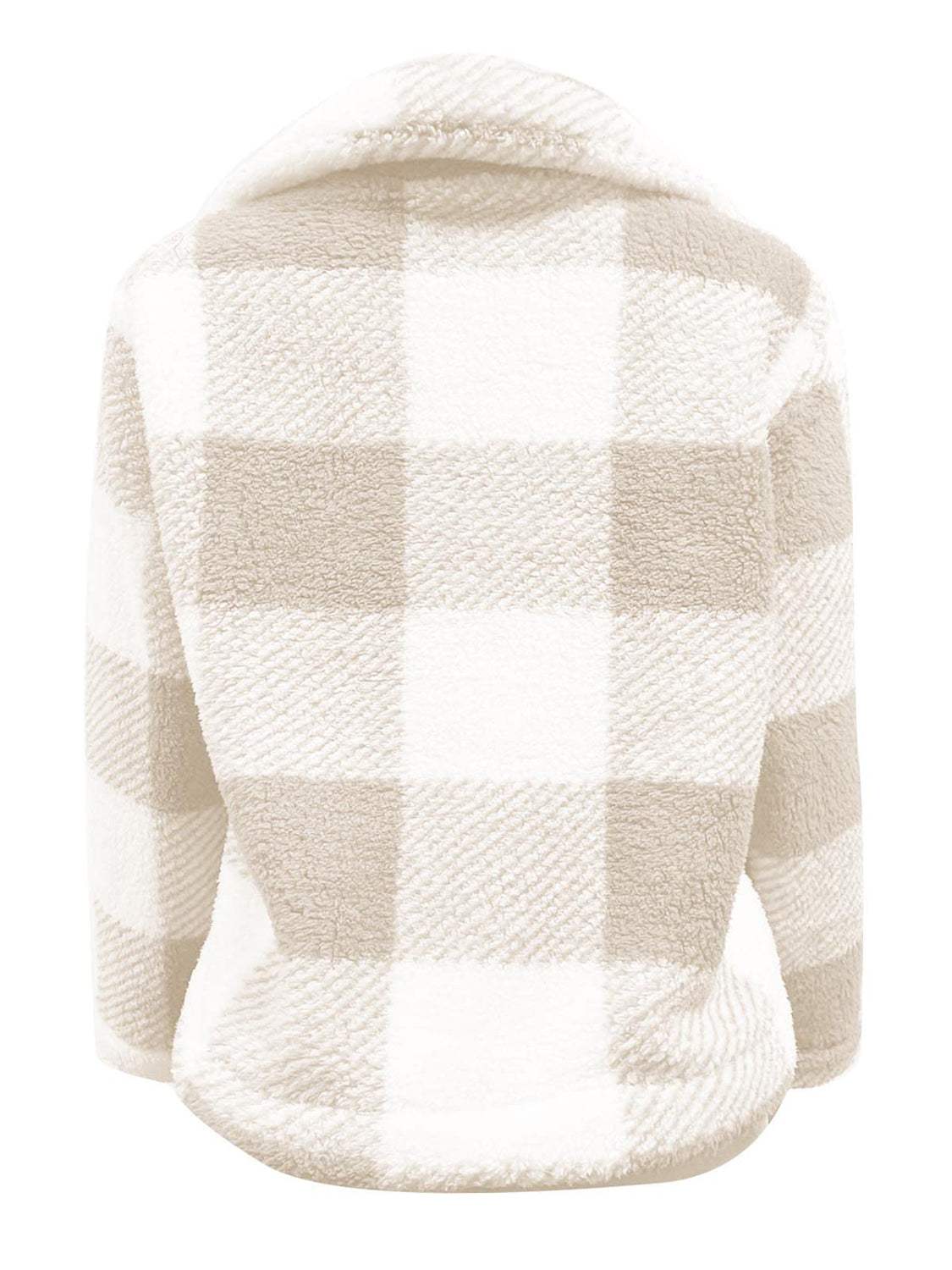 Full Size Plaid Zip Up Long Sleeve Jacket - Trendsi - Flyclothing LLC