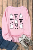 Ghost & Bow Round Neck Long Sleeve Sweatshirt - Trendsi - Flyclothing LLC