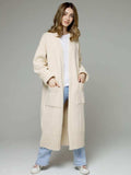 Pocketed Open Front Dropped Shoulder Cardigan - Trendsi - Flyclothing LLC