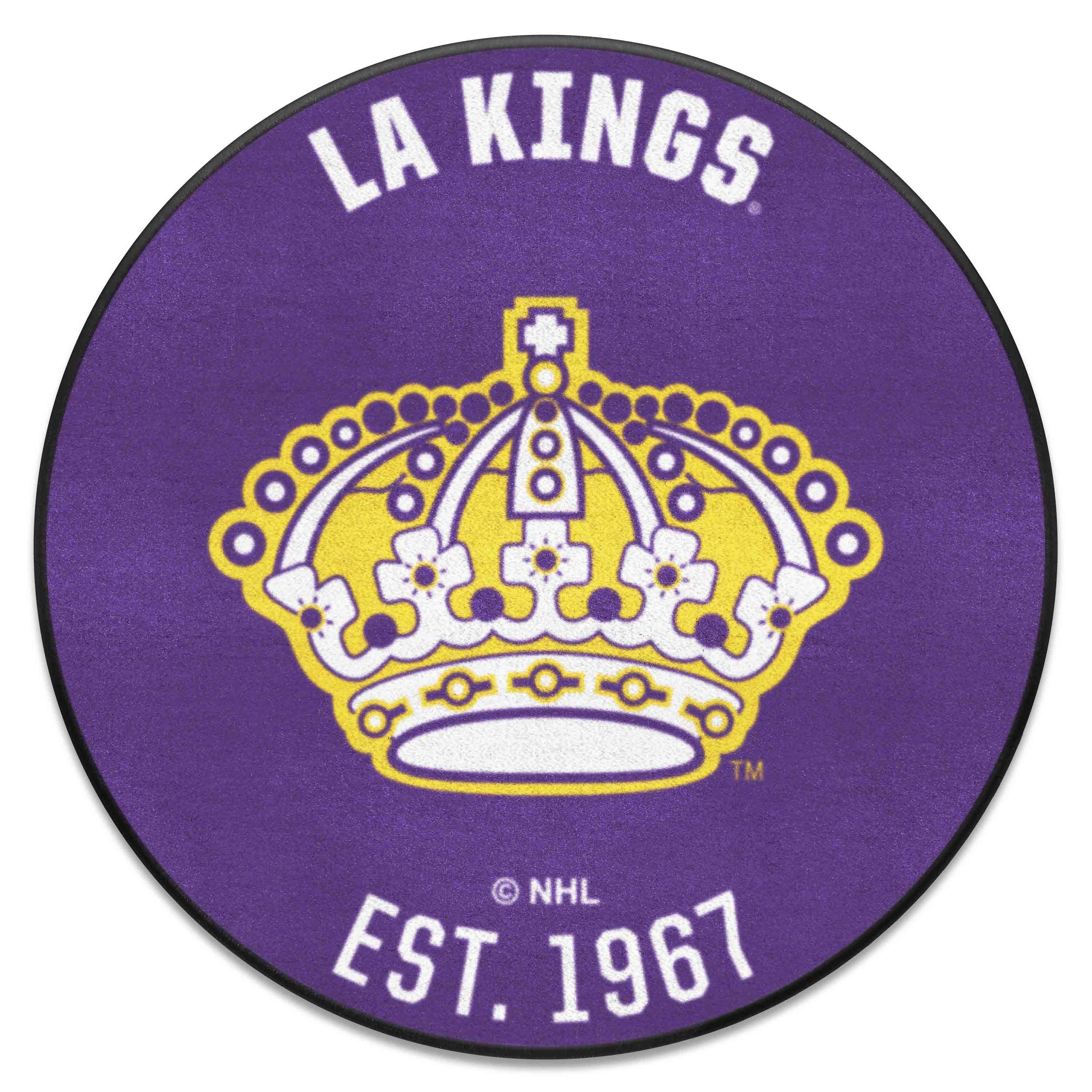 Retro NHL Los Angeles Kings Roundel Rug - 27in. Diameter - Los Angeles Kings